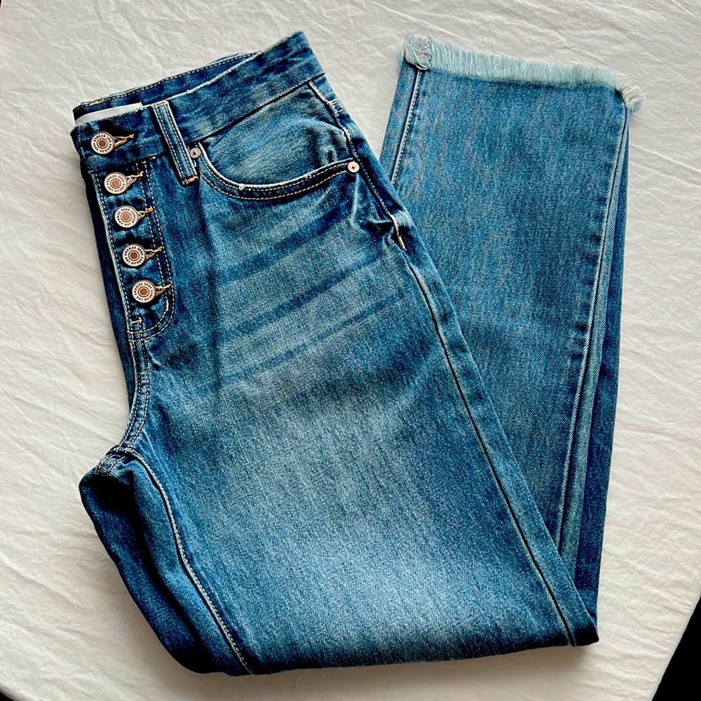 KanCan High Rise Ankle Length Womens Denim Jeans Size 1/24